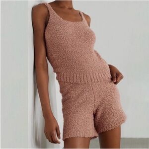 NWT SKIMS Cozy Knit Tank in Rose Clay